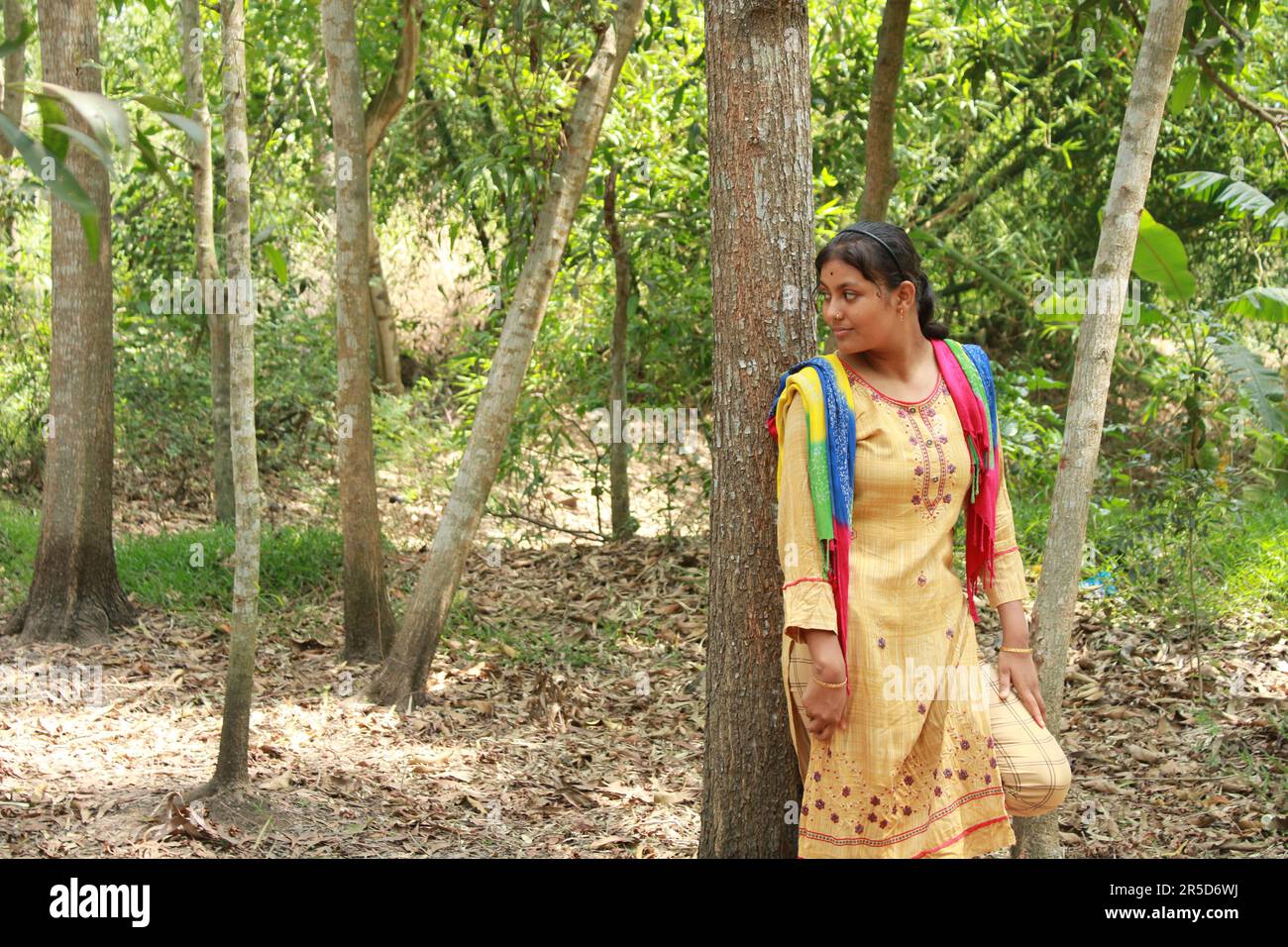 Charming Indian Girl In The Outdoors Stock Photo