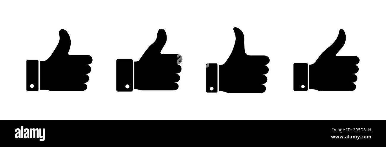 Thumbs up icon set. Hand like. Like icon vector Stock Vector Image ...