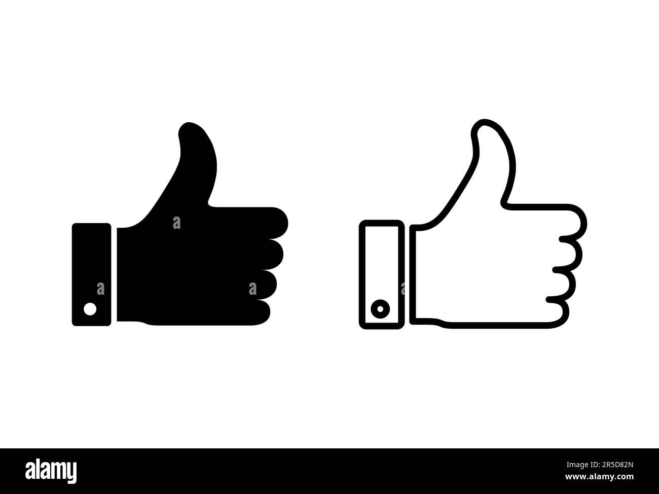 Thumbs up icon set. Hand like. Like icon vector Stock Vector Image ...