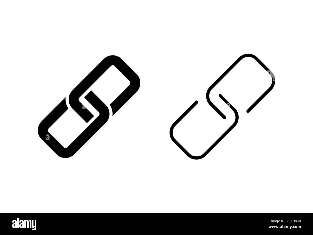 Link icon set. Hyperlink chain symbol Stock Vector Image & Art - Alamy