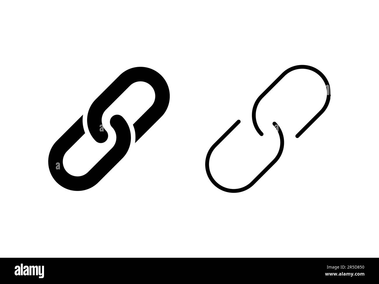Link icon set. Hyperlink chain symbol Stock Vector Image & Art - Alamy image.