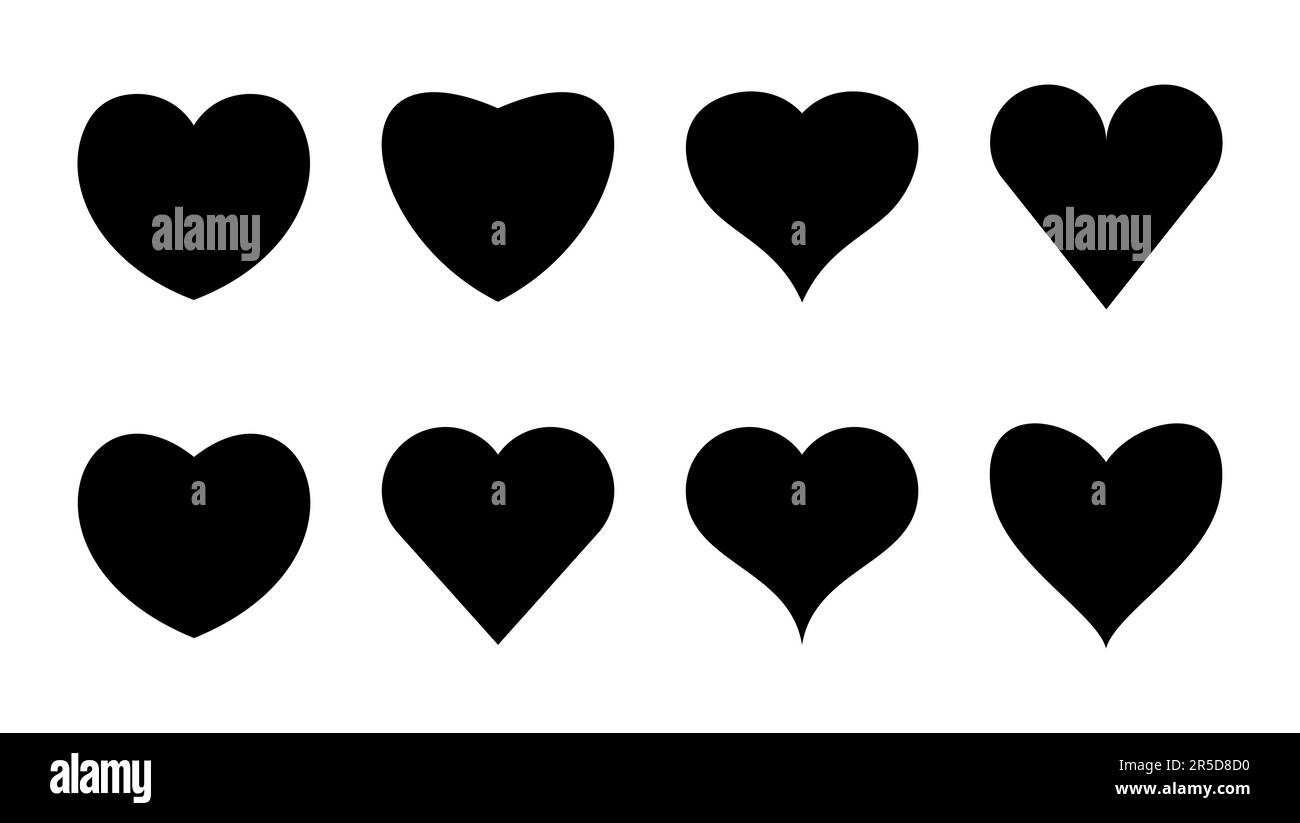Love icon set. Heart icon vector. Like icon vector Stock Vector Image ...