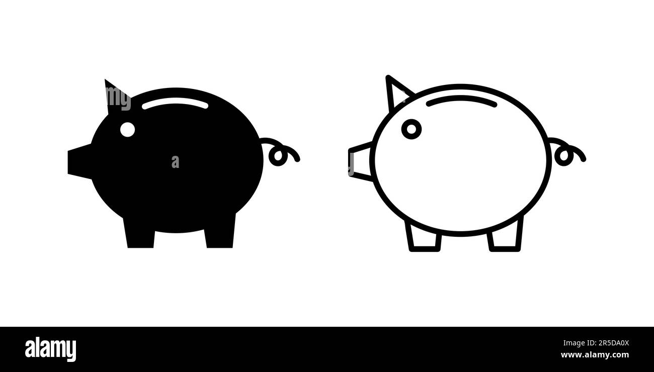 Piggy bank icon set. piggy money icon Stock Vector Image & Art - Alamy