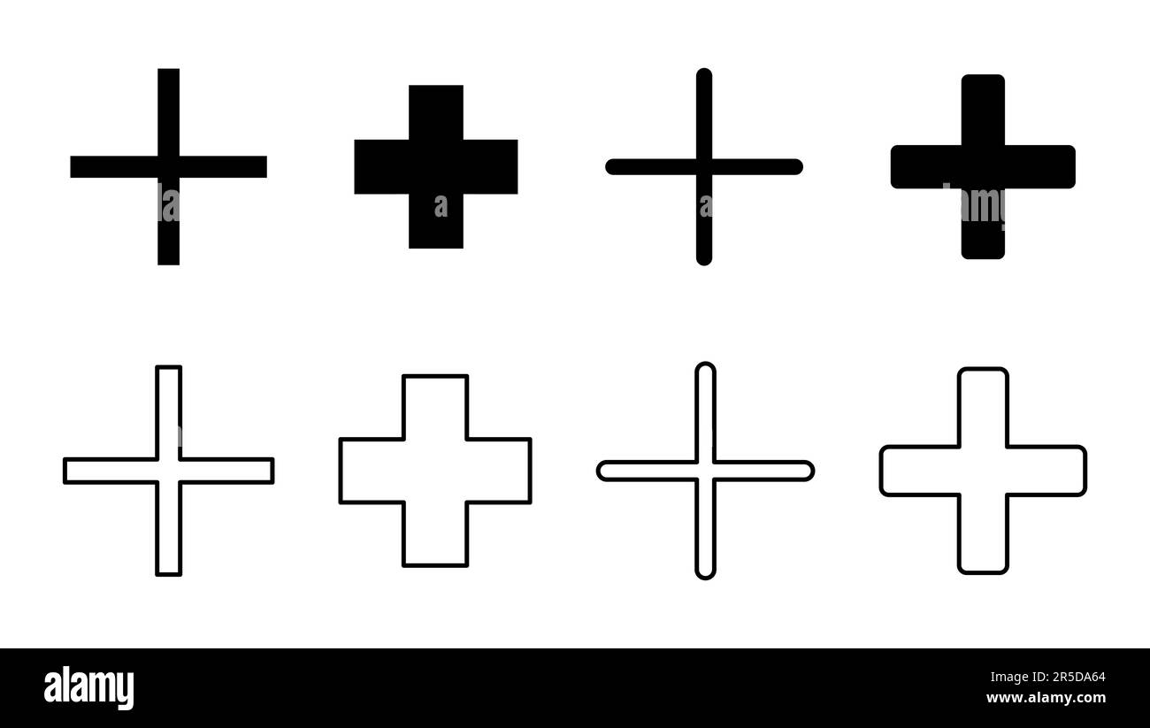 Plus Icon set. Add plus icon Stock Vector Image & Art Alamy