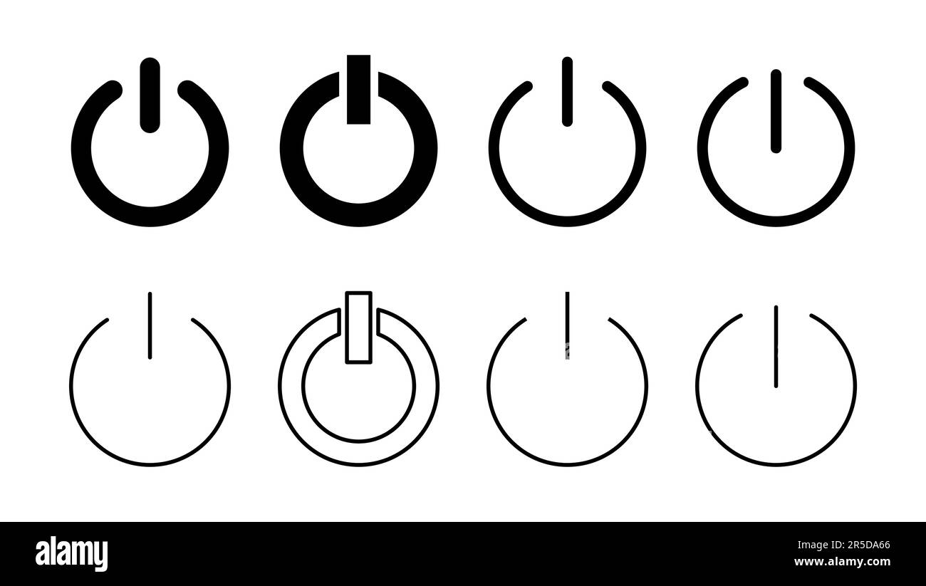 Power icon set. Power Switch Icon. Electric power Stock Vector Image