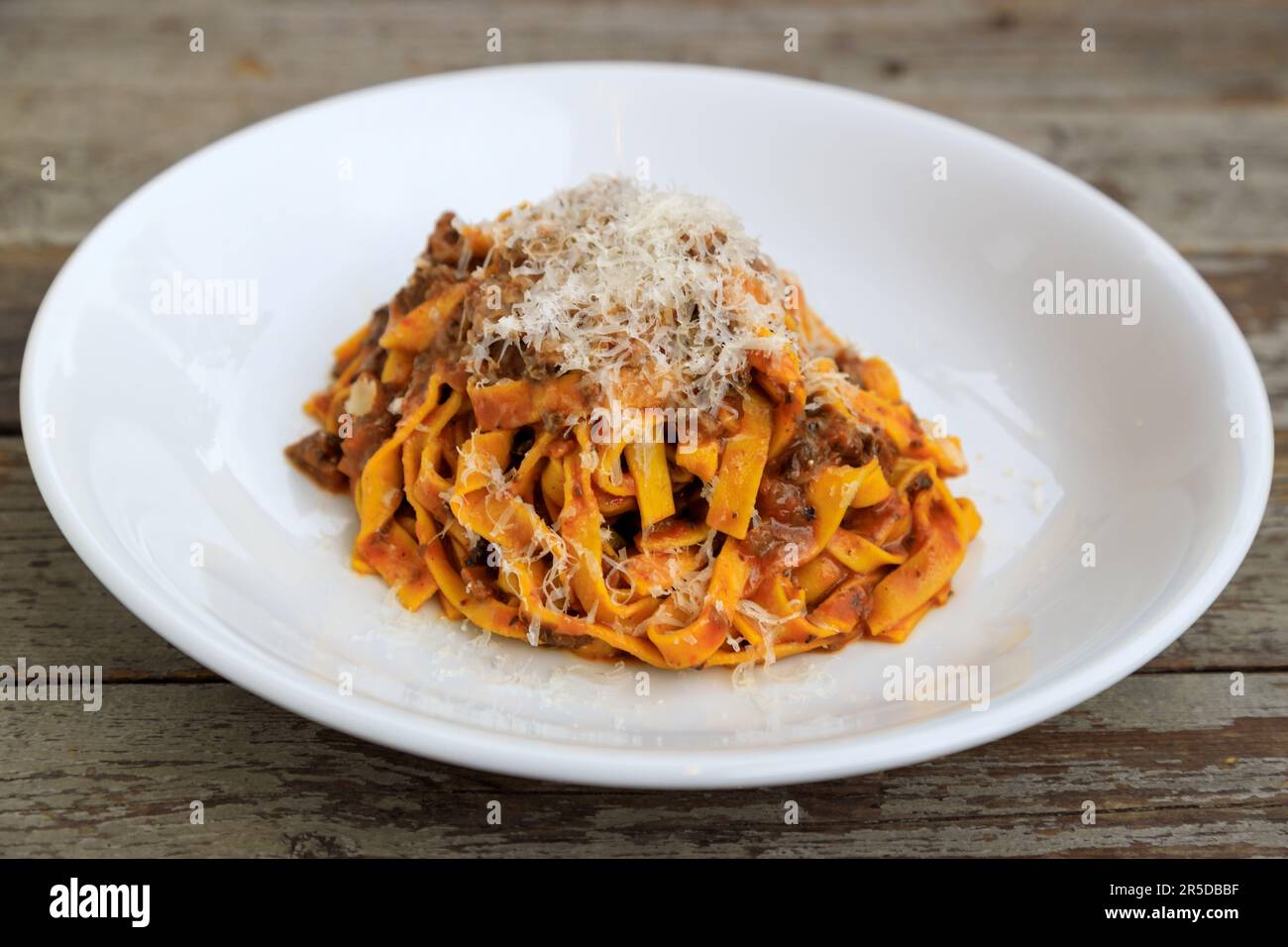 tagliatelle with morel mushroom ragu Stock Photo Alamy