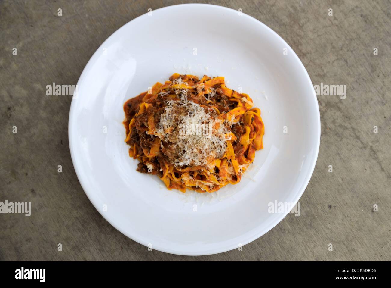 tagliatelle with morel mushroom ragu Stock Photo Alamy