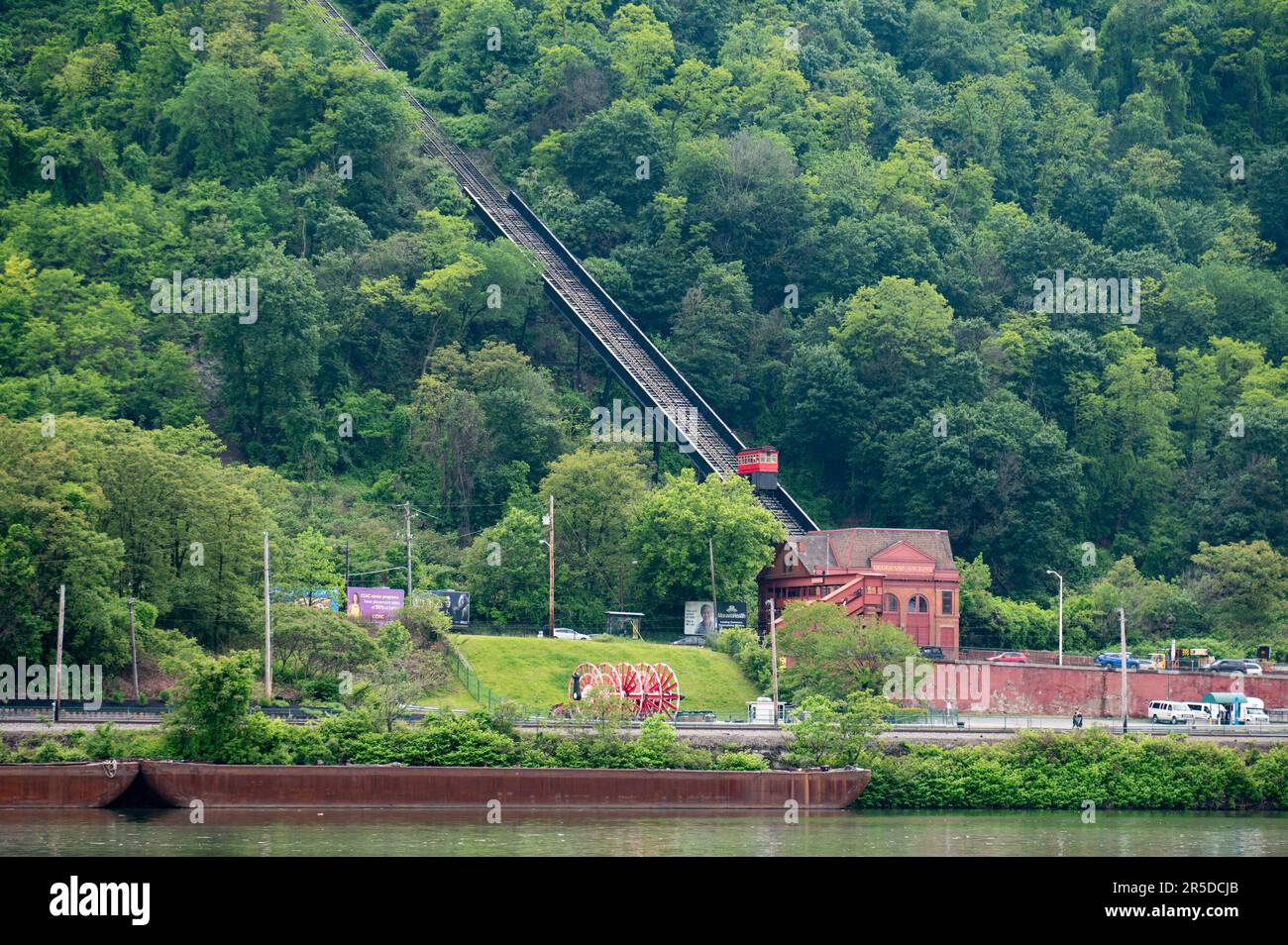 The Duquesne Incline in Pittsburgh, Pennsylvania Stock Photo