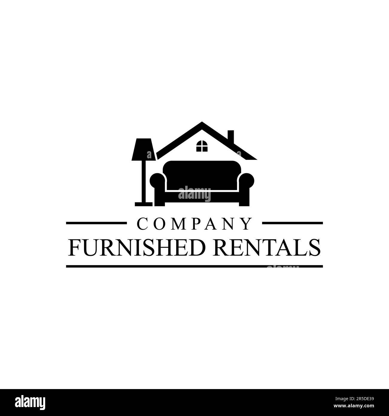 furniture logo design inspiration creative vintage vector Stock Vector