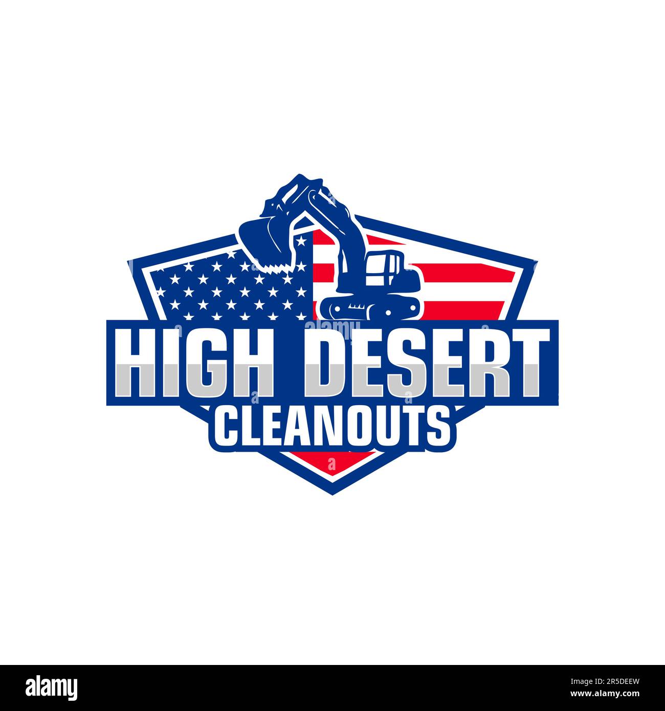 excavator icon vector emblem logo inspiration Stock Vector