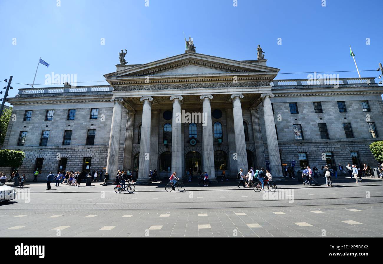 The GPO museum on O'Connell street in Dublin, Ireland. Stock Photo