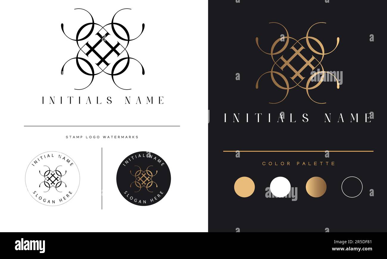 Luxury DC or CD Initial Monogram Text Letter Logo Design Stock Vector ...