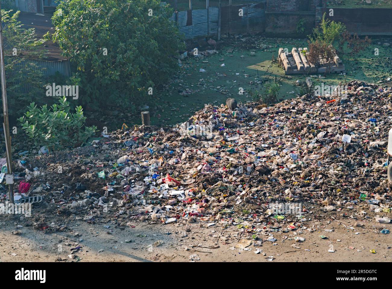 20..11.2022. West Bengal, India. waste disposal dumping ground place in