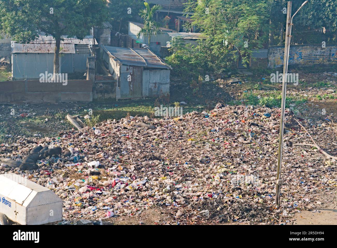 20..11.2022. West Bengal, India. waste disposal dumping ground place in
