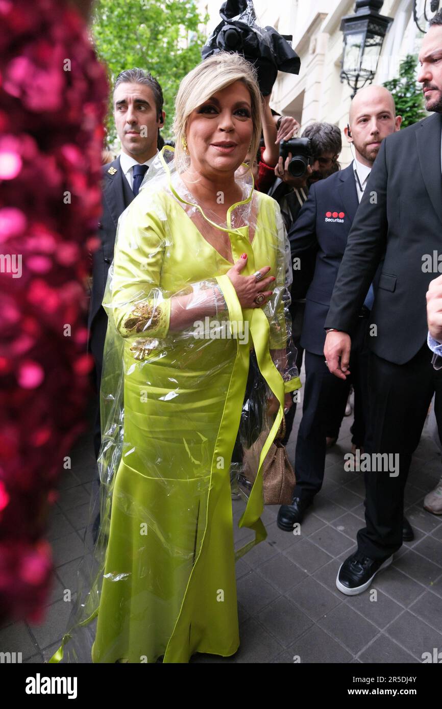 Madrid, Spain. 02nd June, 2023. Terelu Campos attends the wedding