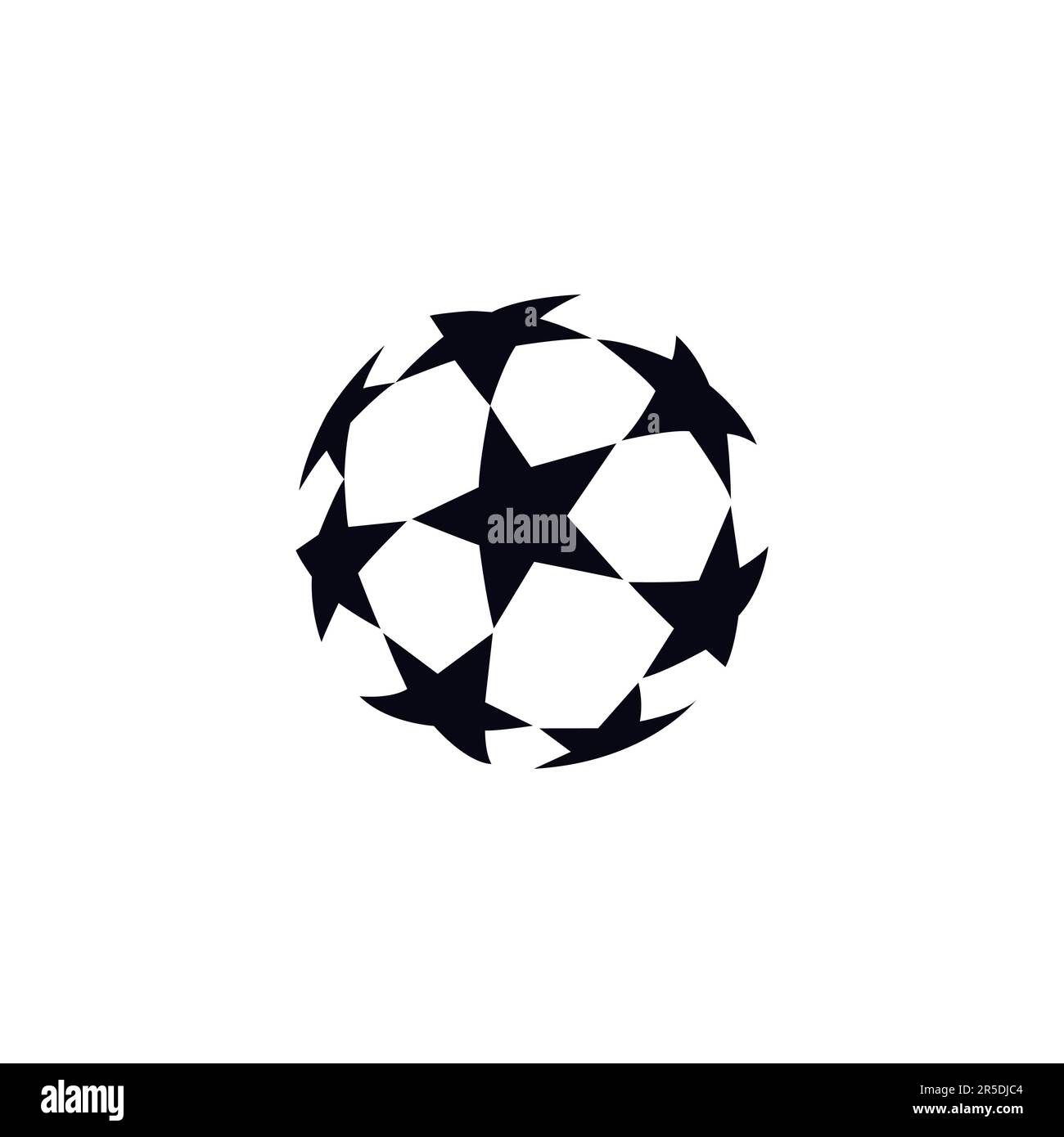 Ball Star Logo Design. Soccer Ball Icon Stock Vector