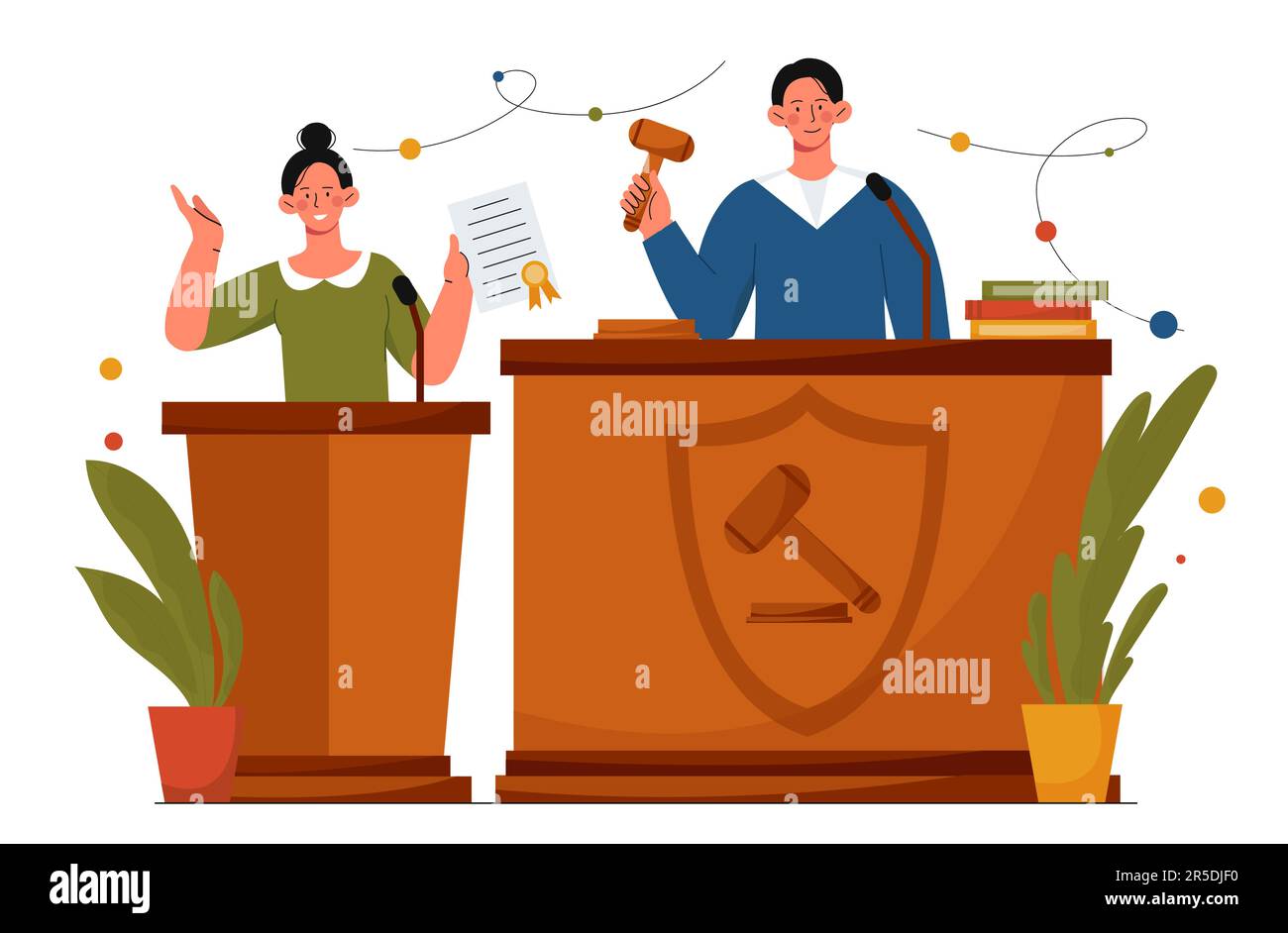 Judge with gavel Stock Vector Image & Art Alamy