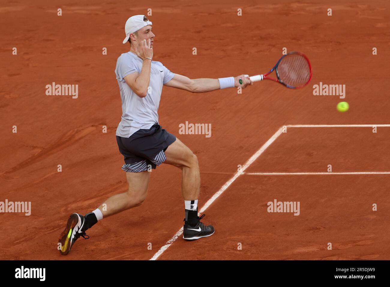 Paris, France. 02nd June, 2023. Denis Shapovalov of Canada during day 6 of  the 2023 French Open, Roland-Garros 2023, second Grand Slam tennis  tournament of the year, on June 2, 2023 at