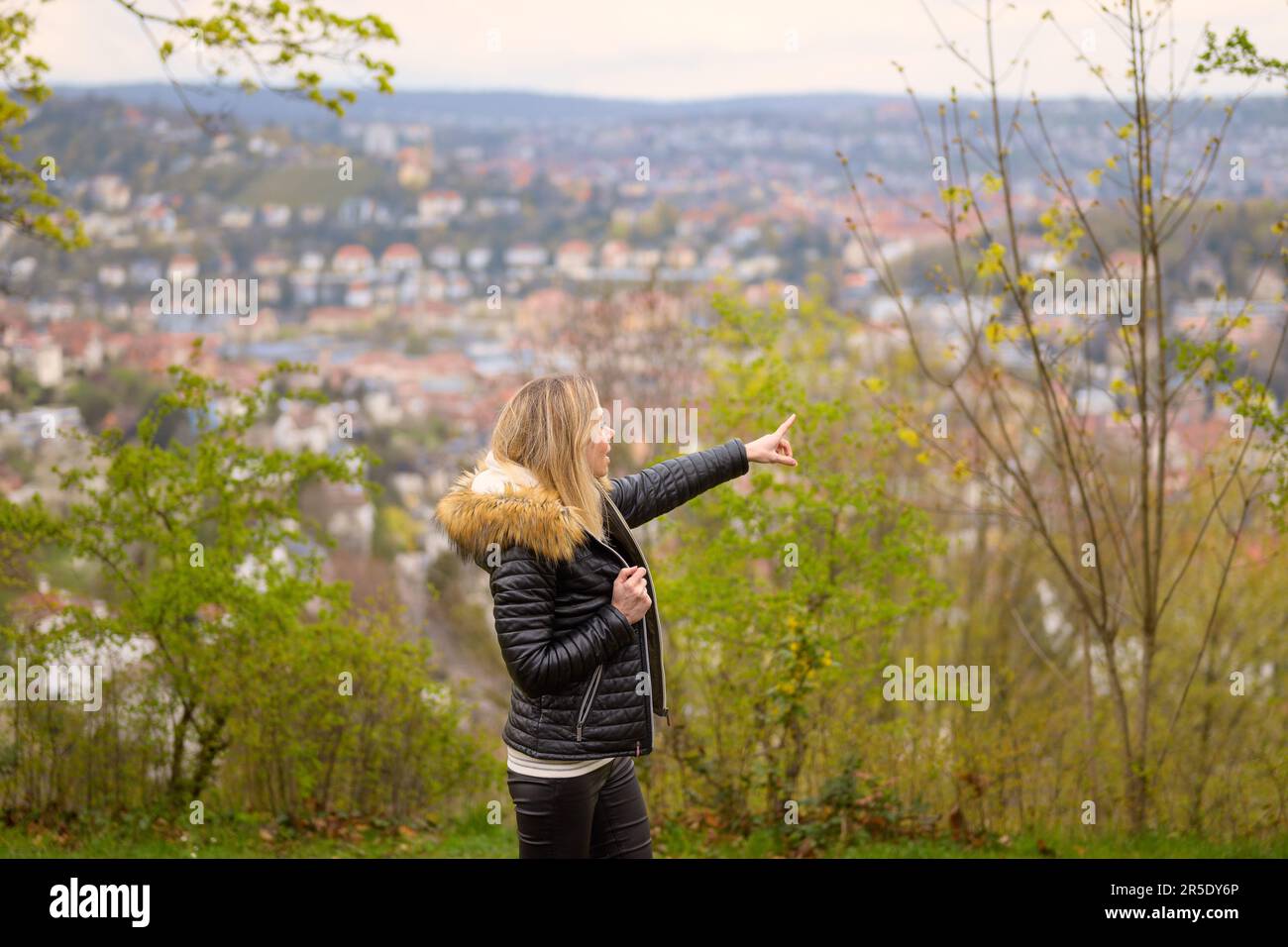 Gorgeous attractive woman in her forties wearing leather outfit ...