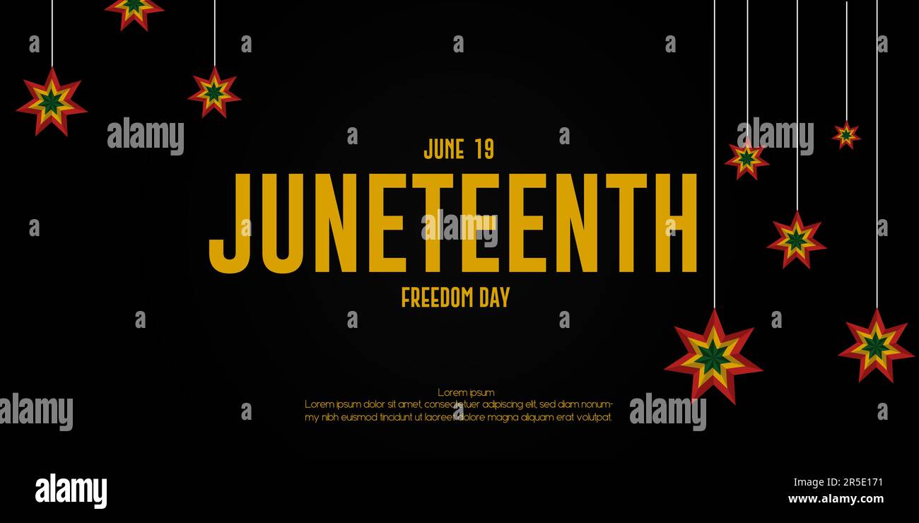 Juneteenth Independence Day June 19. African-American History and Heritage Freedom. Poster banner design vector illustration. Stock Vector