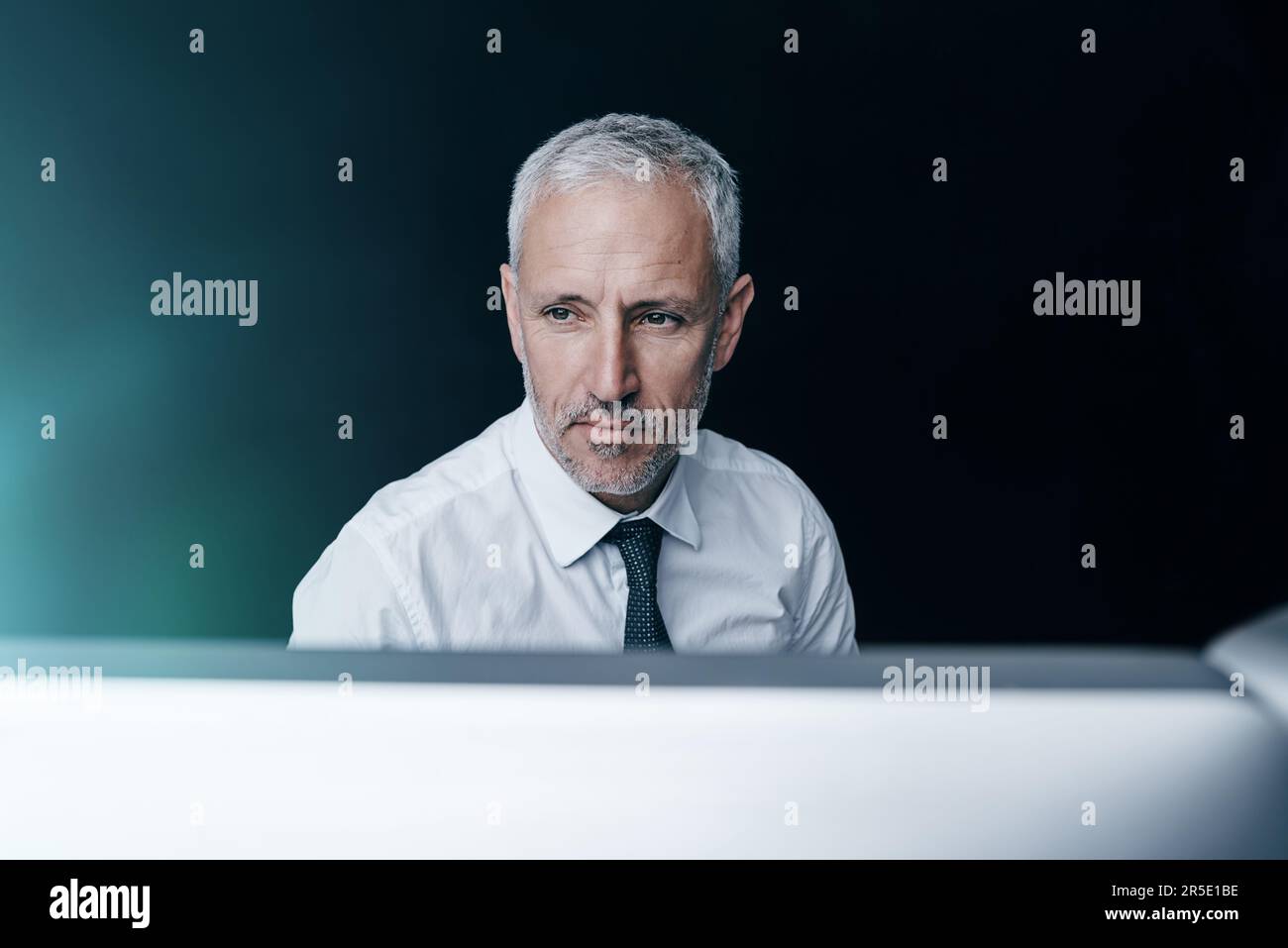 Office, formal, man behind computer hi-res stock photography and images ...