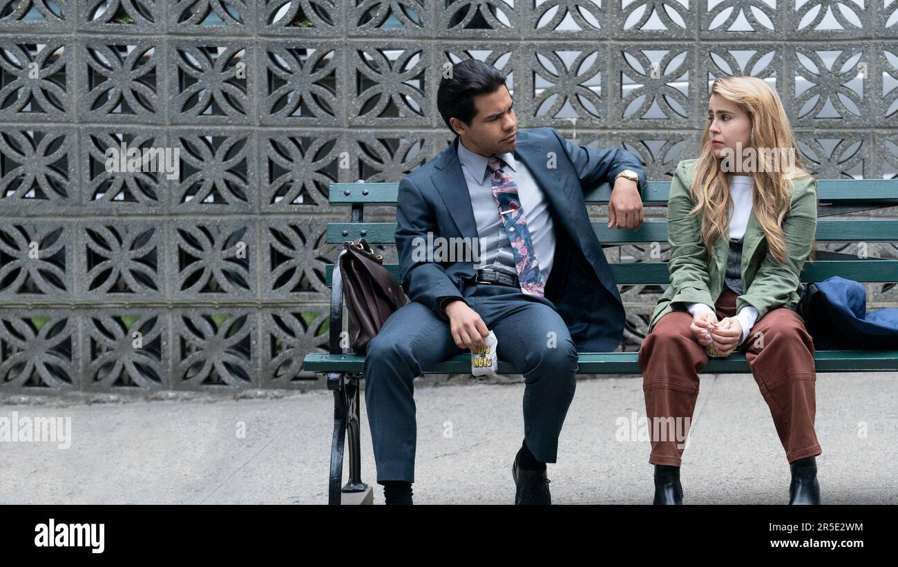 MAE WHITMAN and CARLOS VALDES in UP HERE (2023), directed by THOMAS KAIL and KIMMY GATEWOOD. Credit: 20th Television / Album Stock Photo