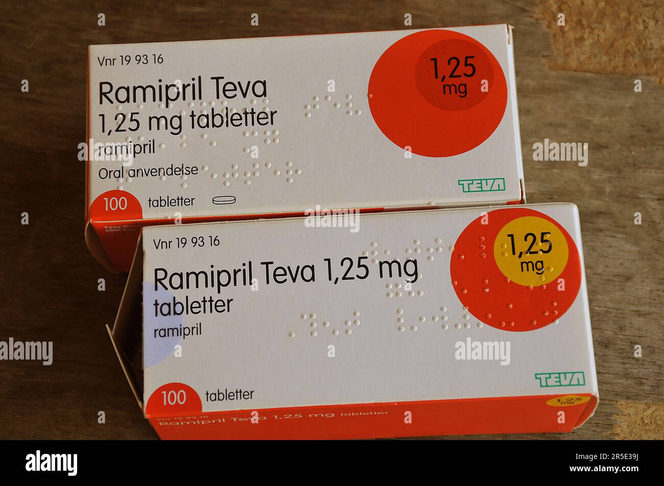 03 June 2023 /Heart medicne Ramipil 1,25 mg tablets danish capital Copenhagen Denmark. .(Photo by Joseph Dean/Dean Pictures Stock Photo - Alamy