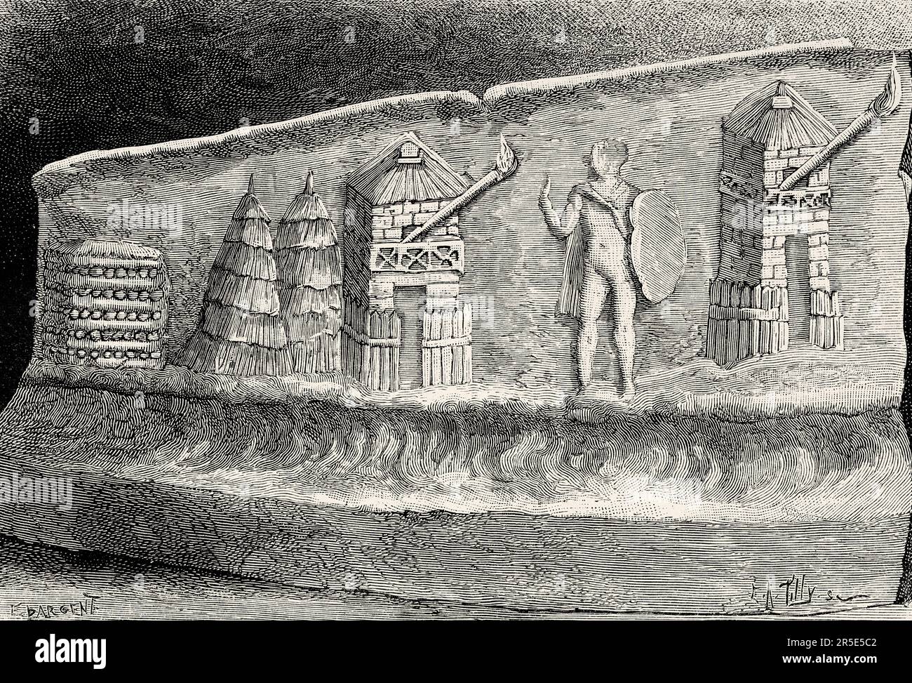 Basrelief of Trajan Column depicting the ancient Roman optical