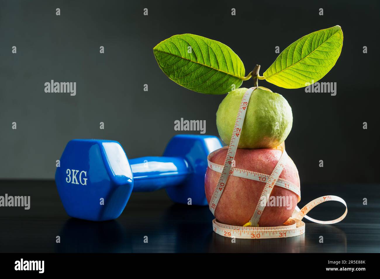 Guava with apple fruit that have tape line wrap around that like a