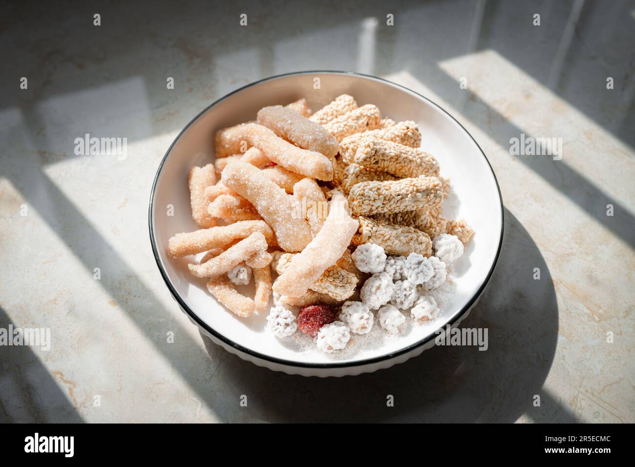 a plate of sweets Stock Photo