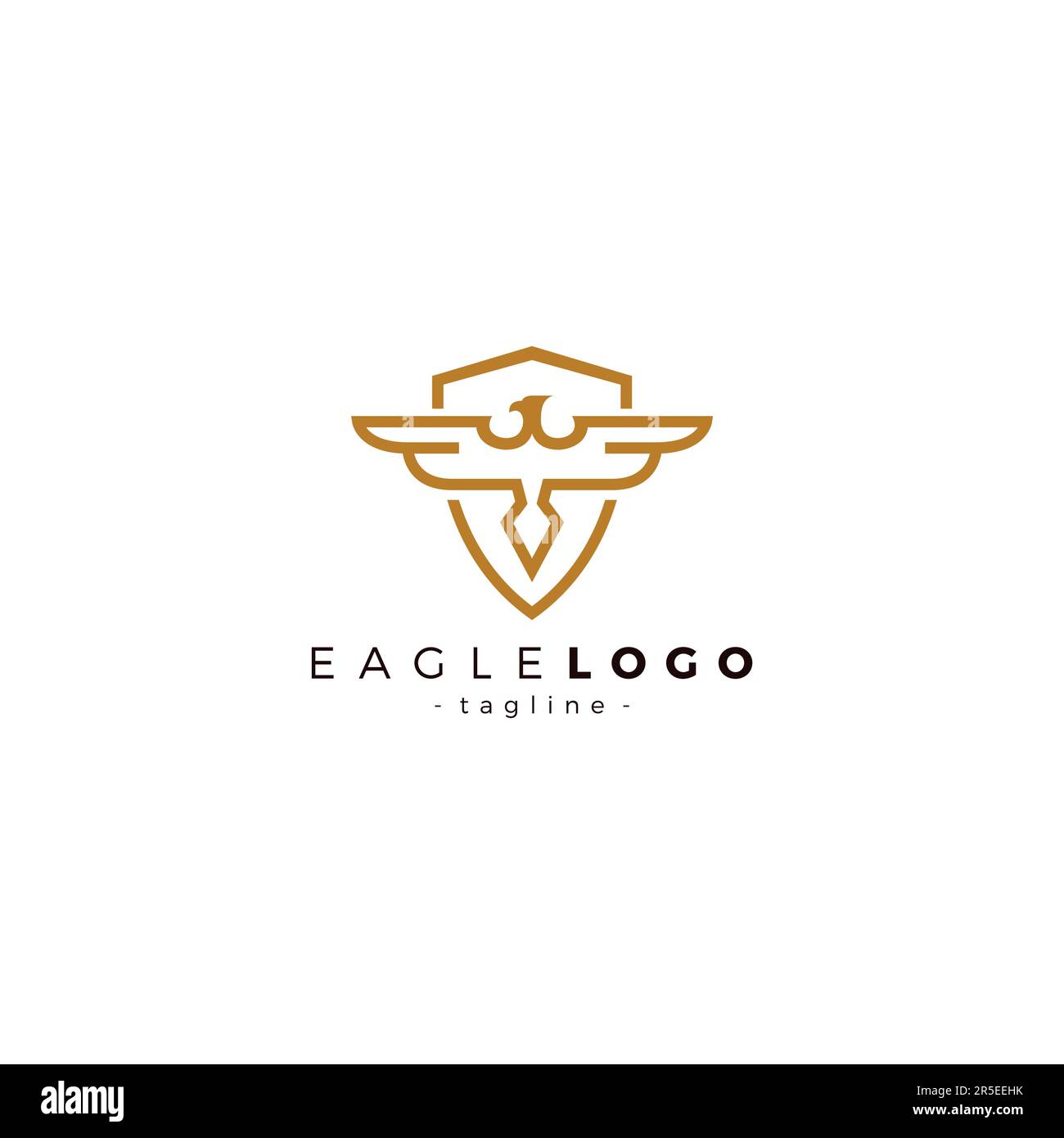 Eagle Logo Design. Bird vector Illustration. Phoenix Logo Stock Vector