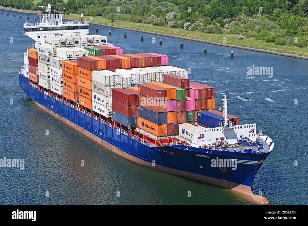 Containership EMPIRE at the KIel Canal Stock Photo