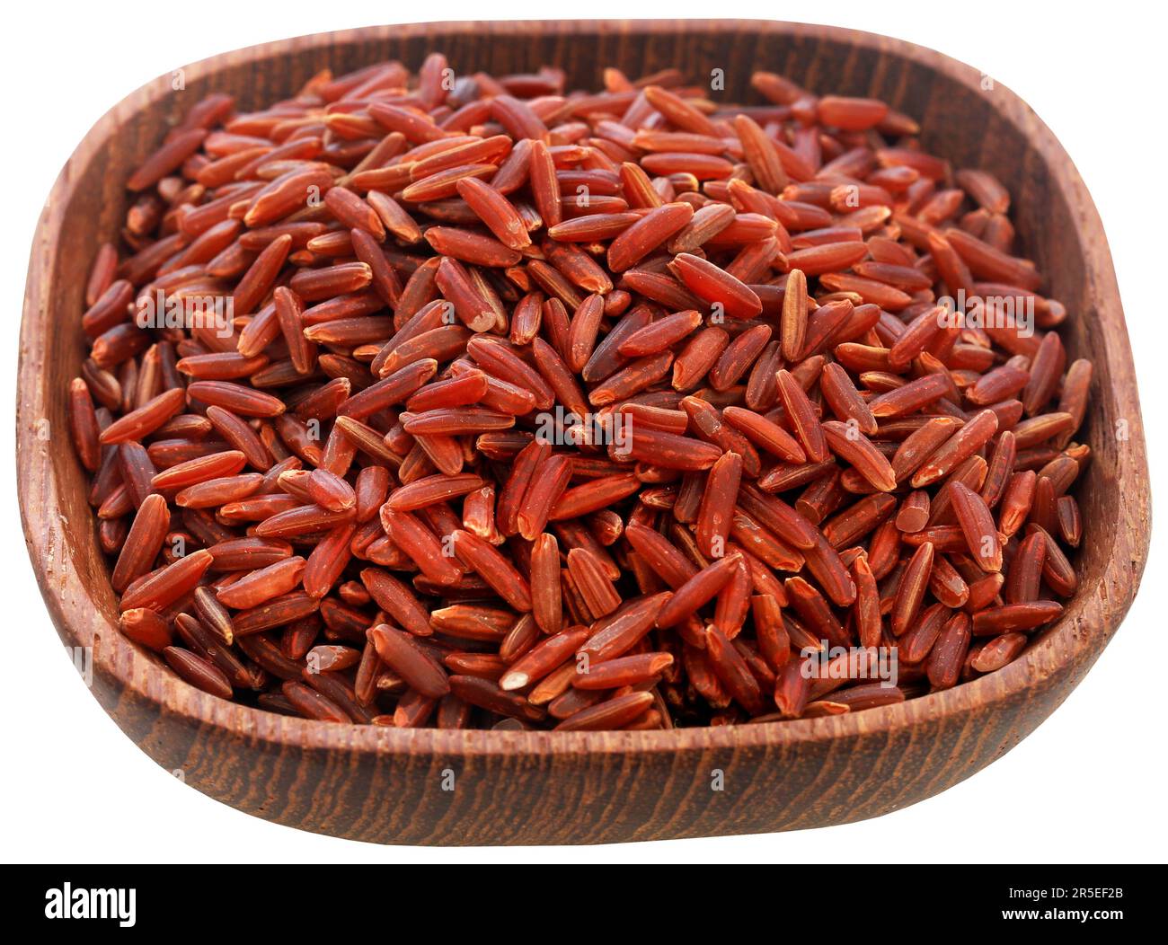 Organic red Jasmine rice, a very nutritious food Stock Photo