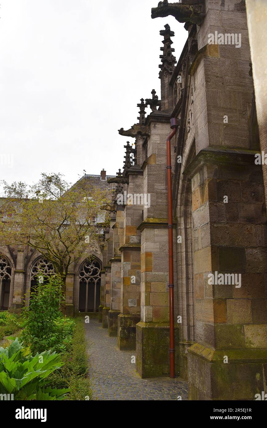 Utrecht, Netherlands. May 2023. The cloister at the Dom Church in Utrecht. High quality photo Stock Photo