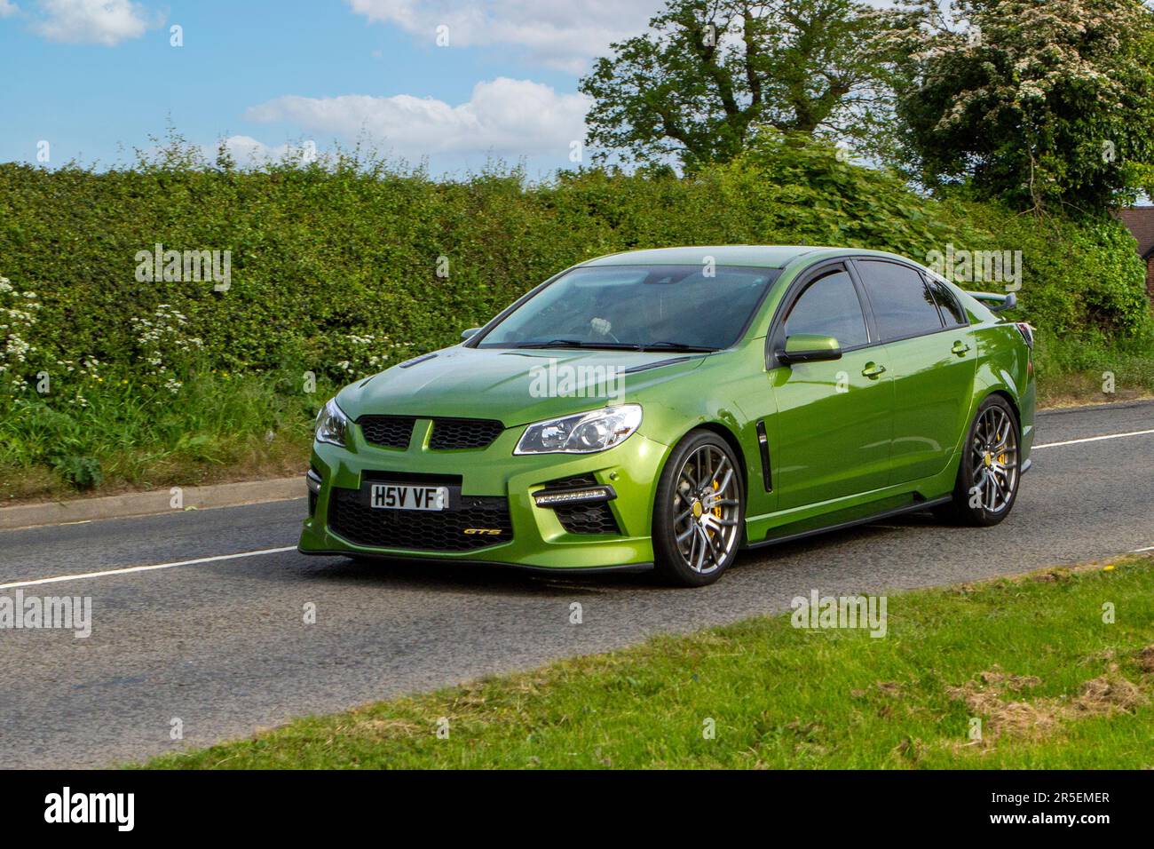 2015 Vauxhall Vxr8 Gts V8 Petrol saloon 6162 cc car, Yesteryear motors en route to Capesthorne Hall Vintage Collectors car show, Cheshire, UK 2023 Stock Photo