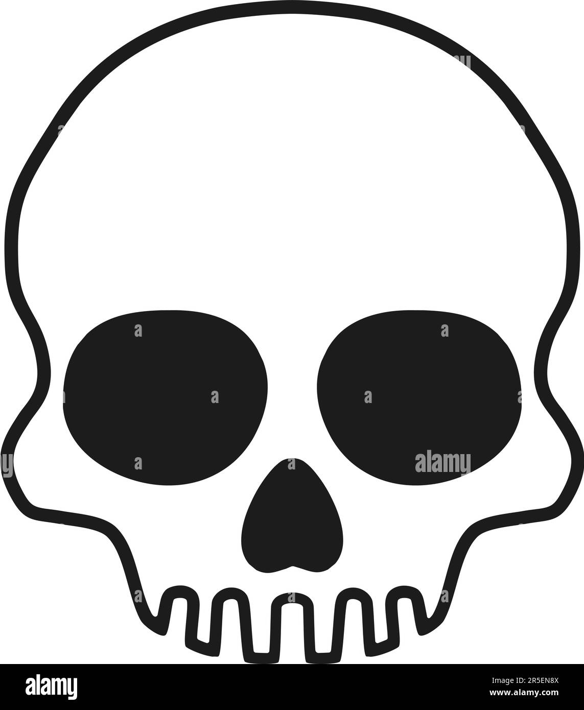 Human skull sign. Vector illustration. Cartoon Stock Vector Image & Art ...