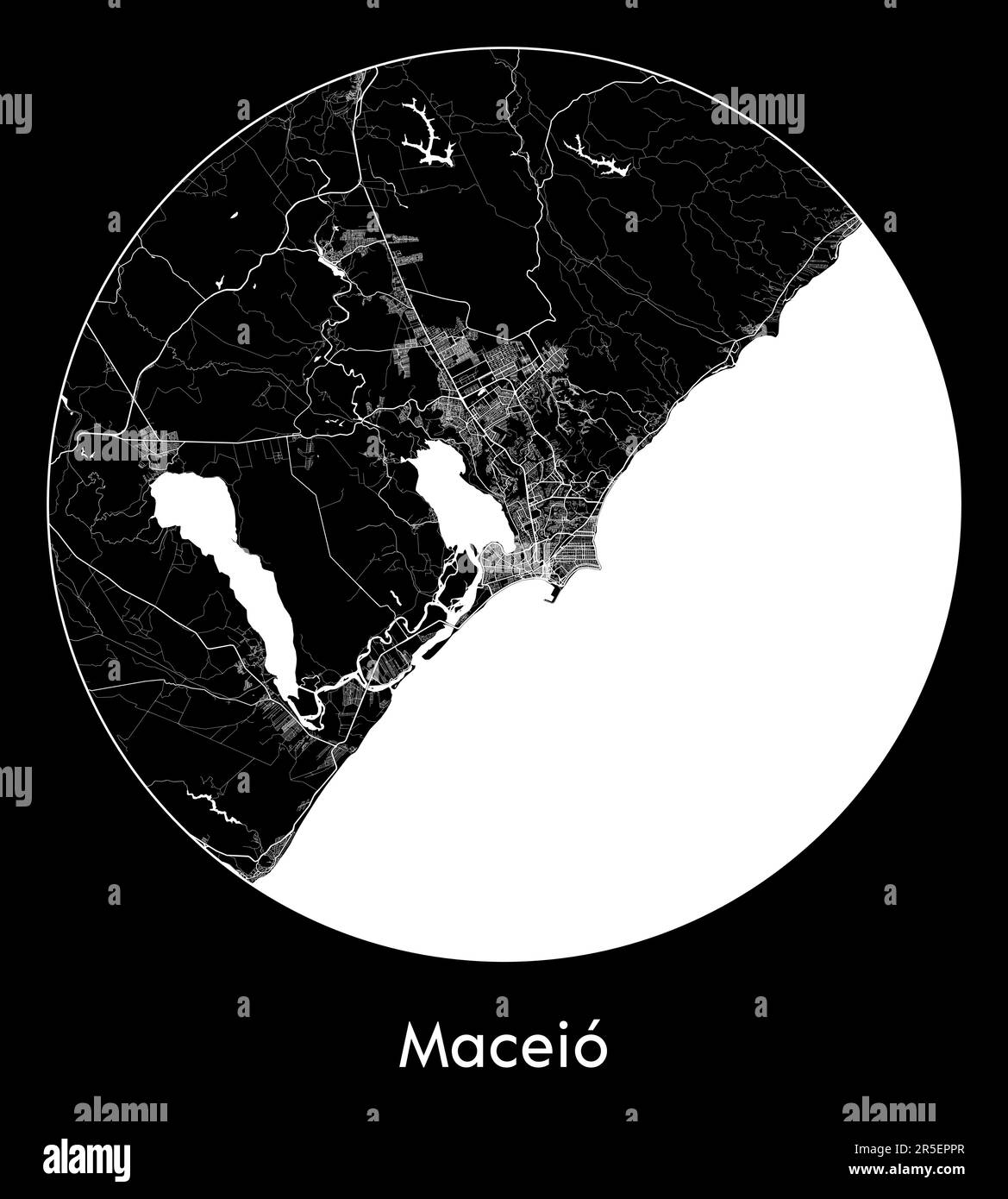 City Map Maceio Brazil South America vector illustration Stock Vector