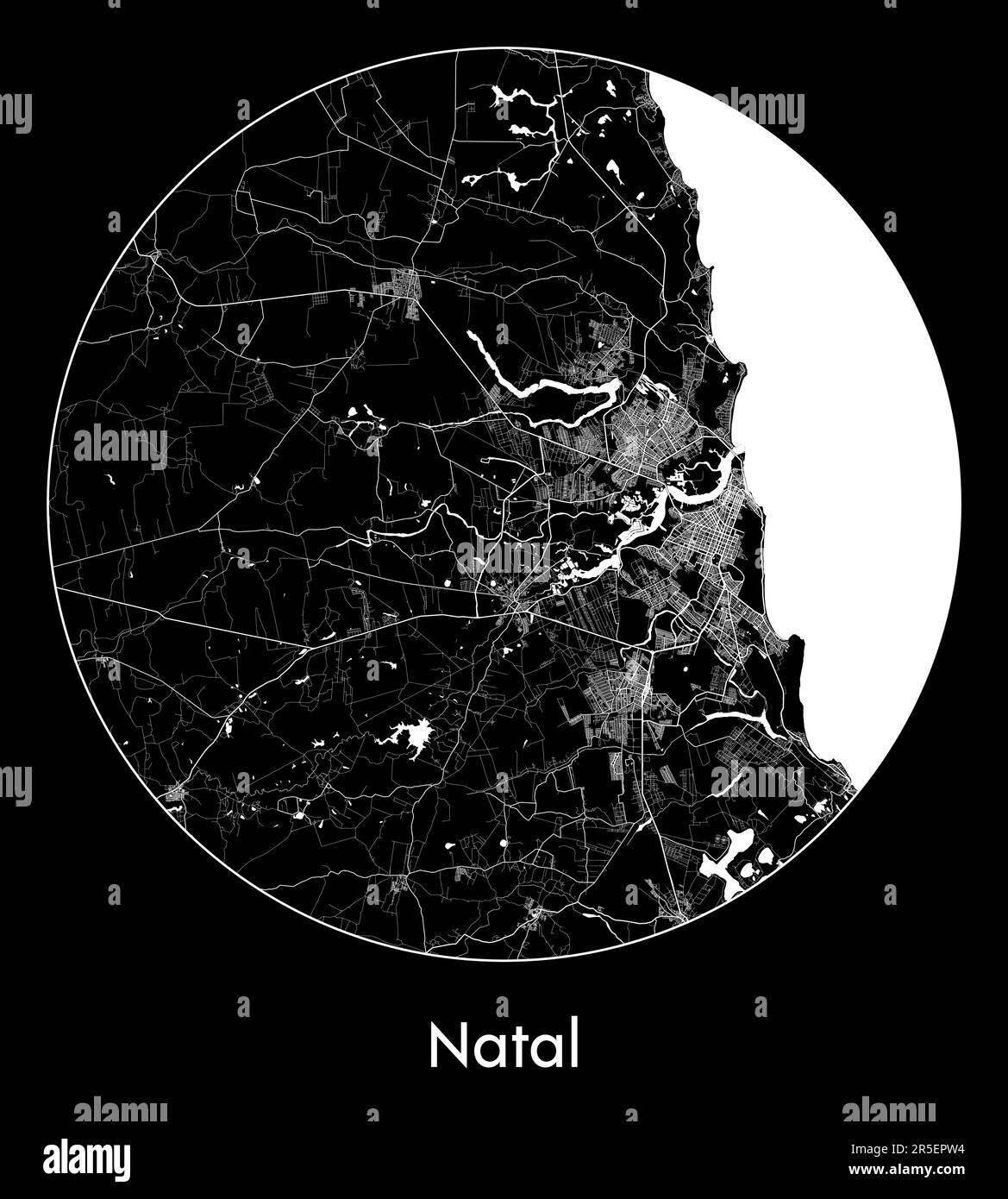 City Map Natal Brazil South America vector illustration Stock Vector