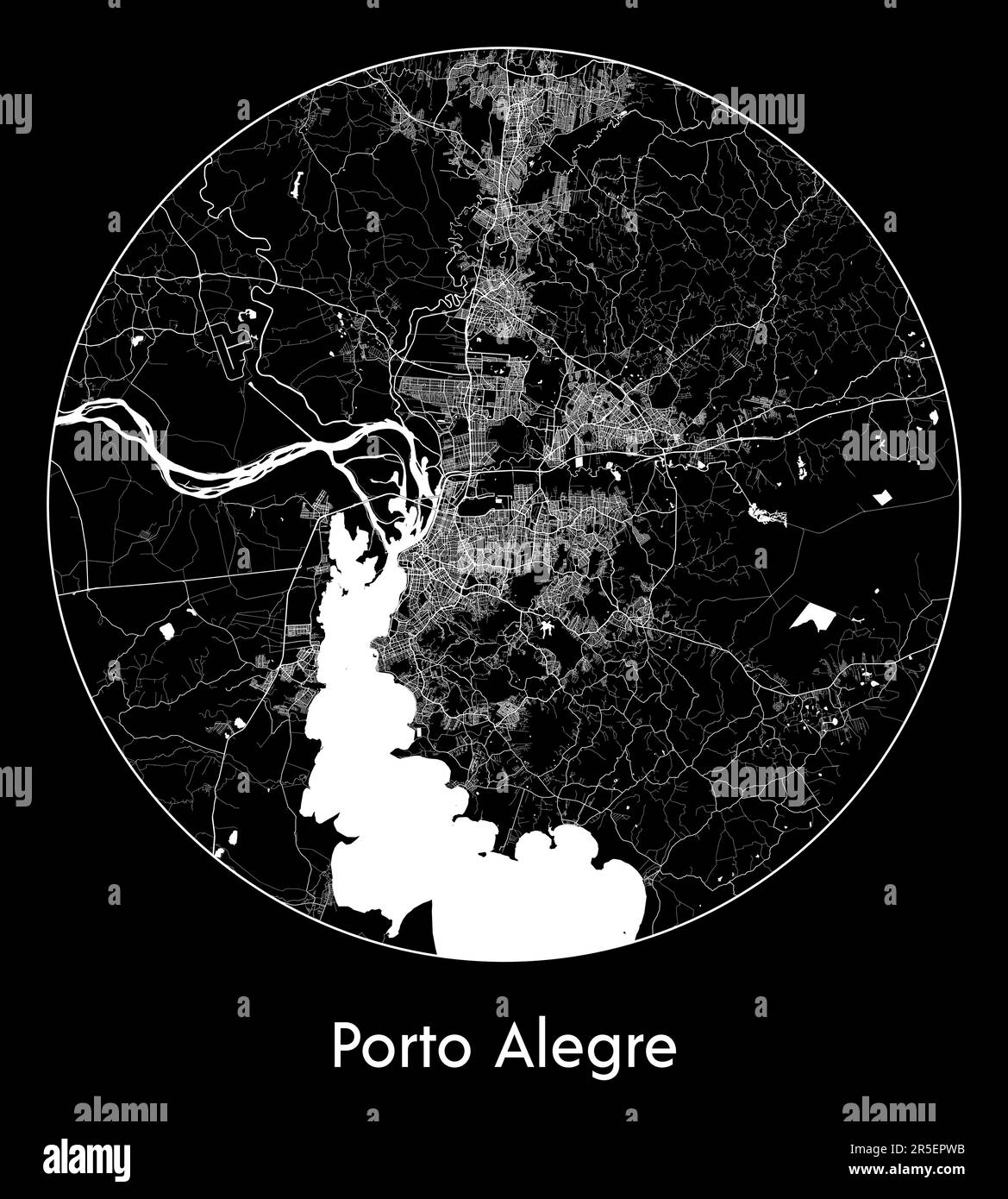 City Map Porto Alegre Brazil South America vector illustration Stock
