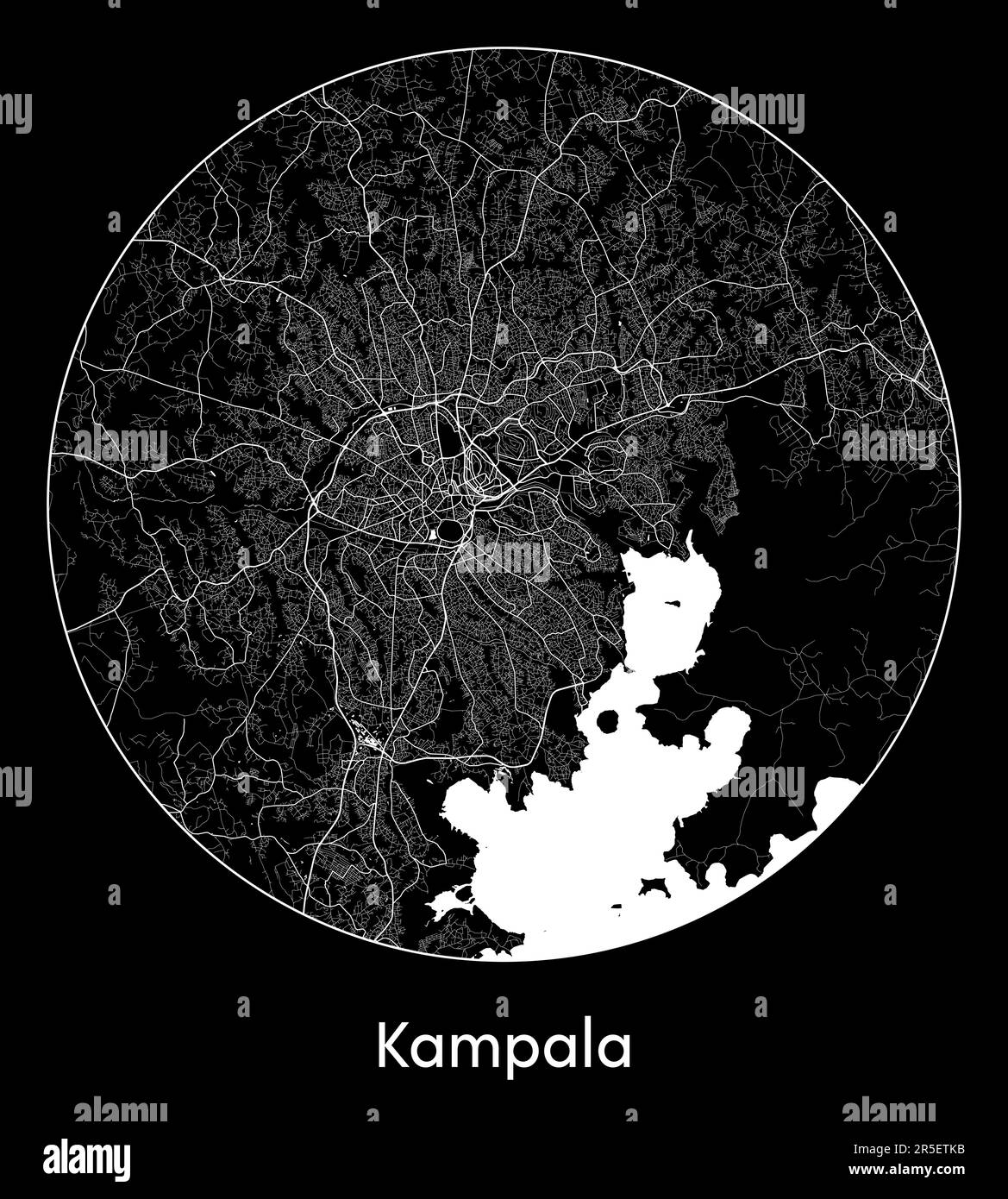 City Map Kampala Uganda Africa vector illustration Stock Vector