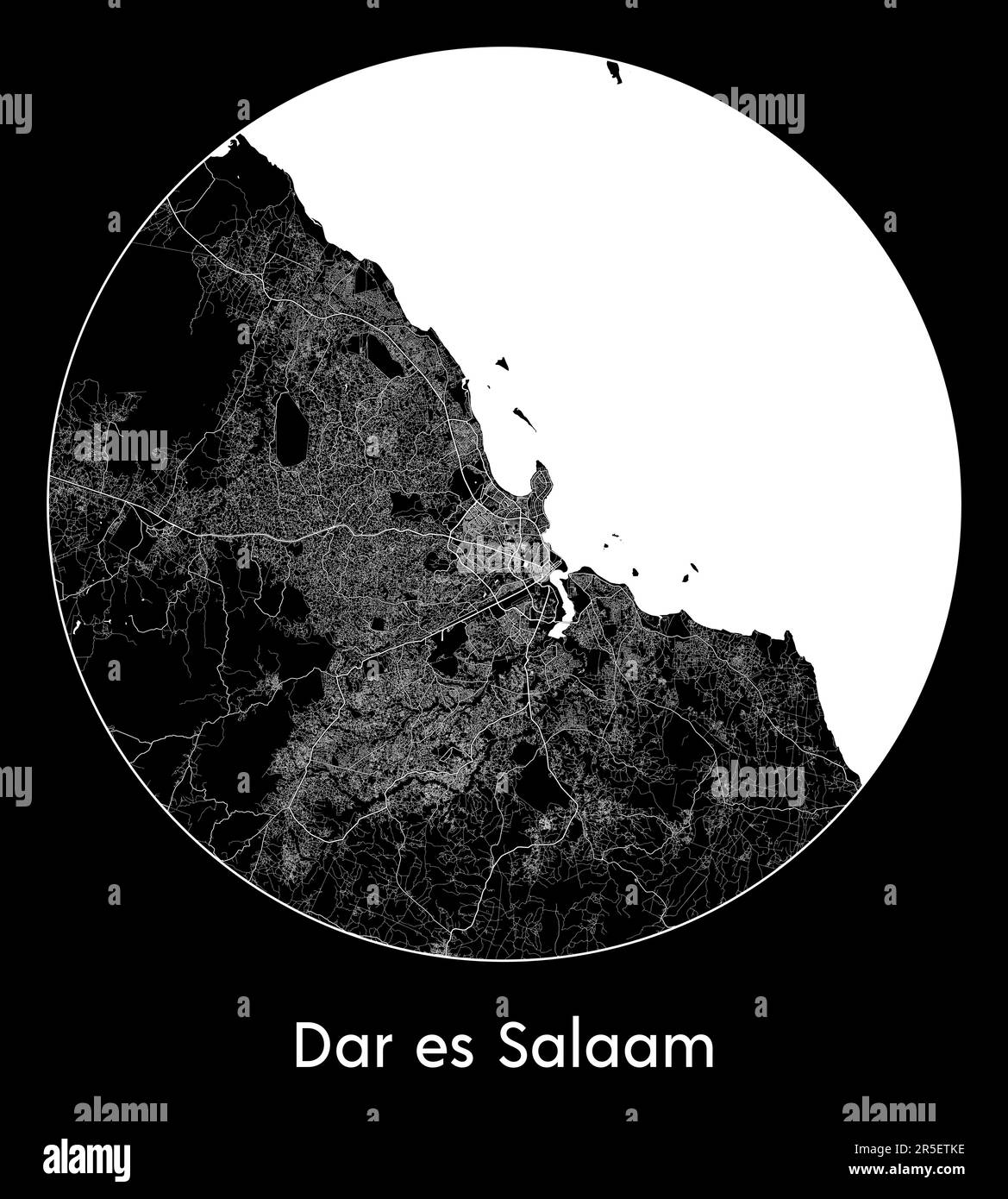 City Map Dar es Salaam Tanzania Africa vector illustration Stock Vector
