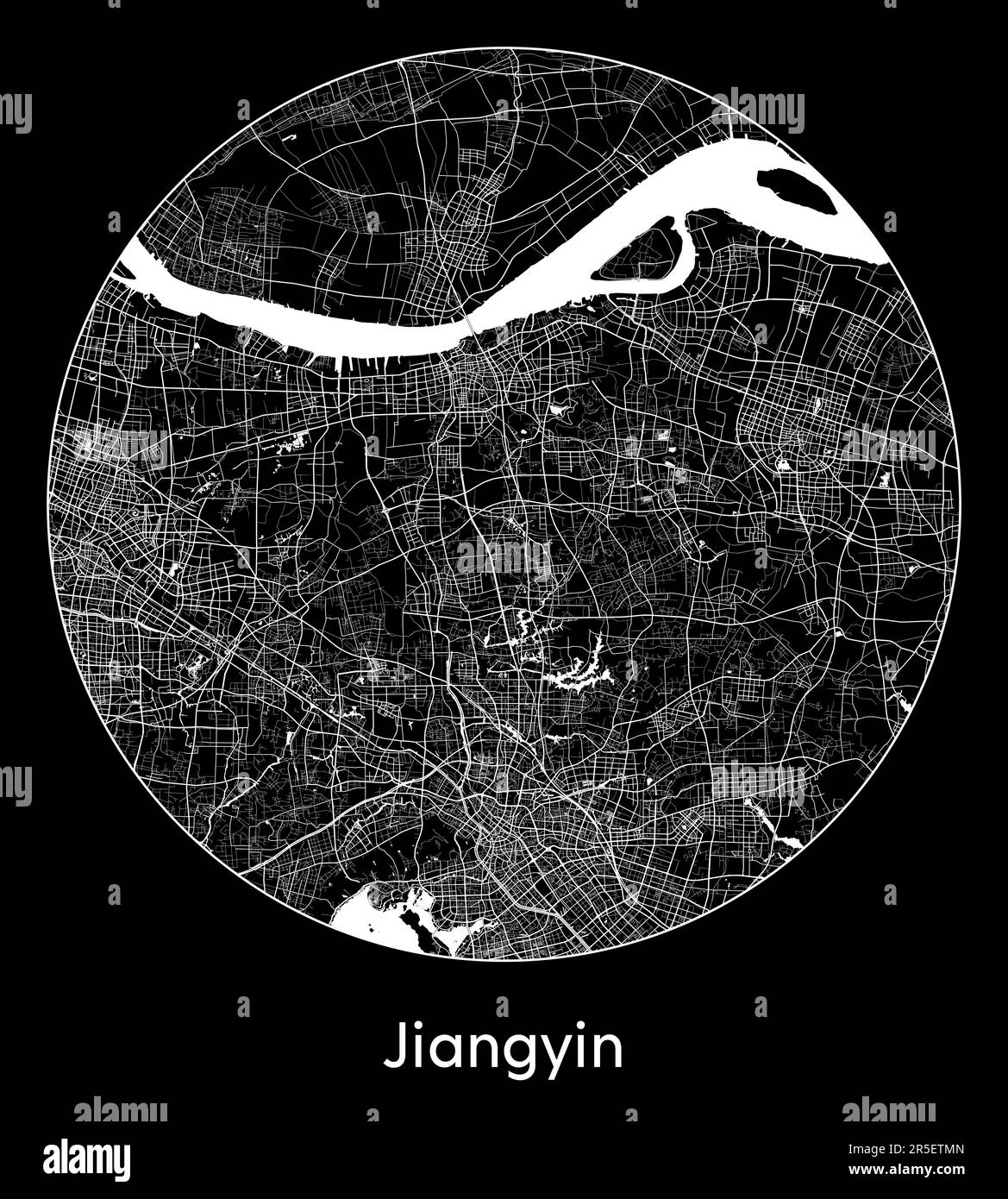 City Map Jiangyin China Asia vector illustration Stock Vector Image ...