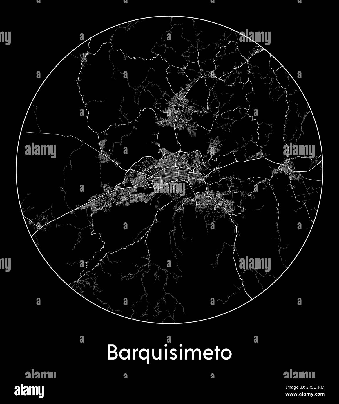 City Map Barquisimeto Venezuela South America vector illustration Stock Vector