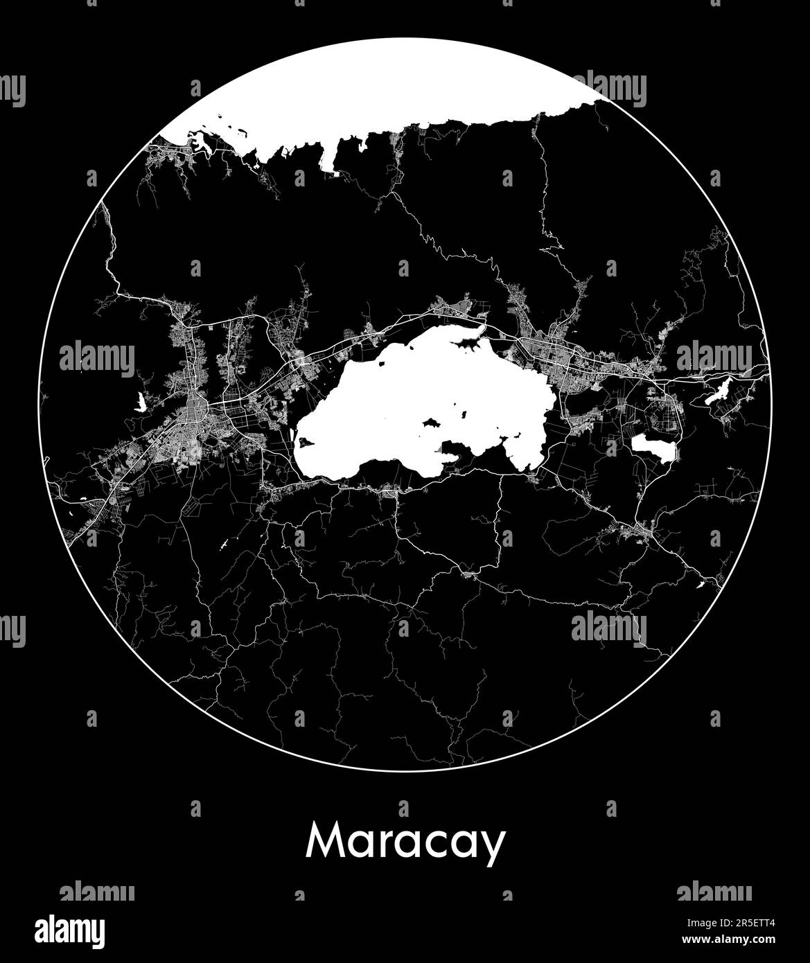 City Map Maracay Venezuela South America vector illustration Stock Vector