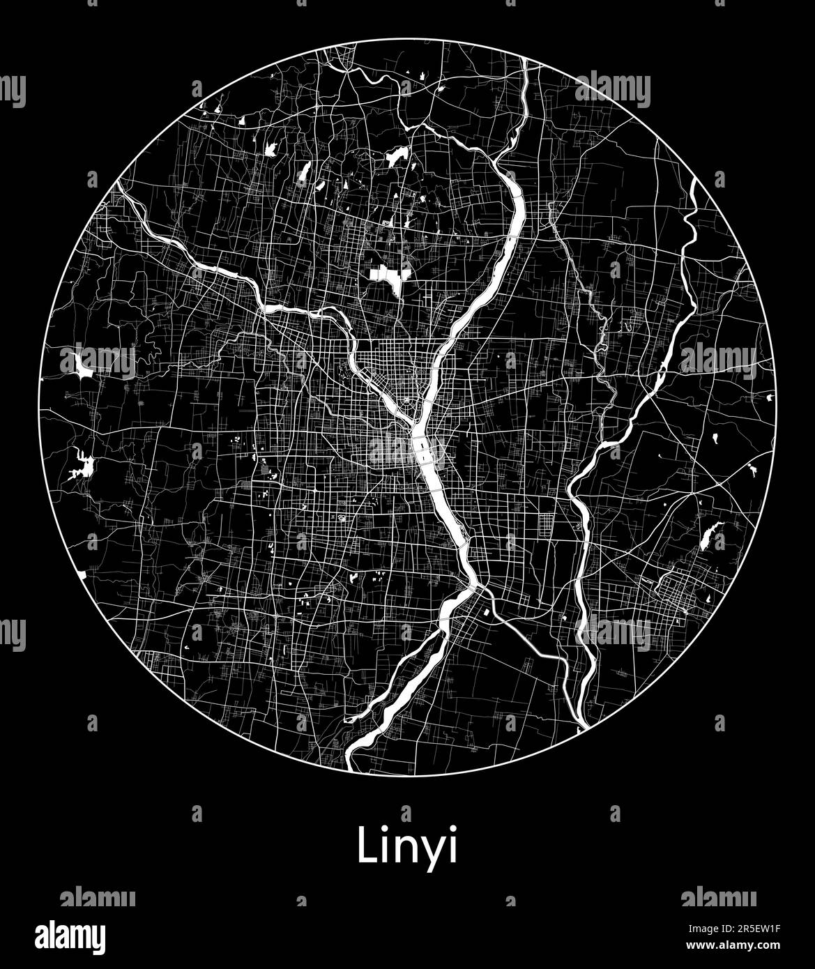 City Map Linyi China Asia vector illustration Stock Vector Image & Art ...