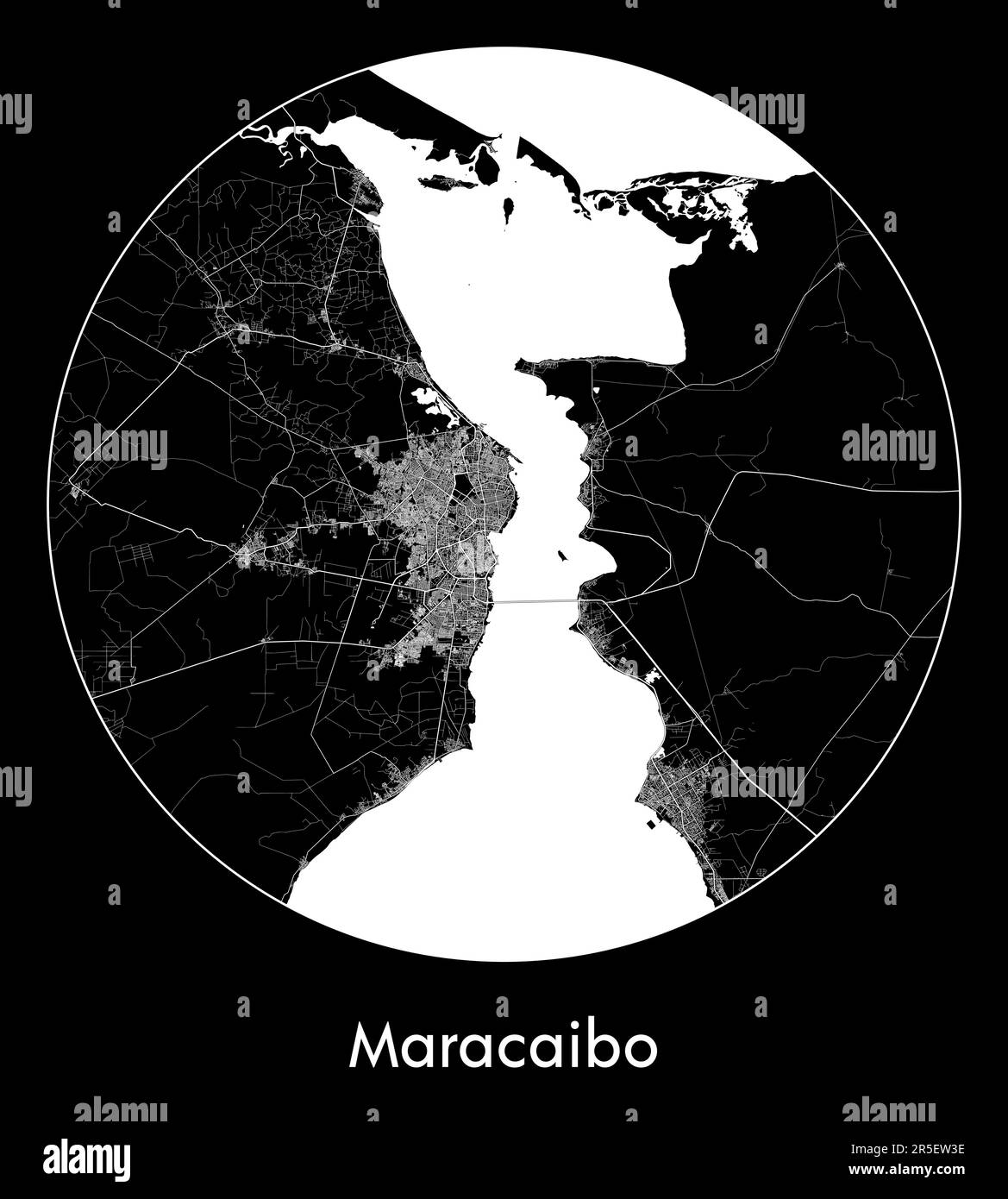 City Map Maracaibo Venezuela South America vector illustration Stock Vector