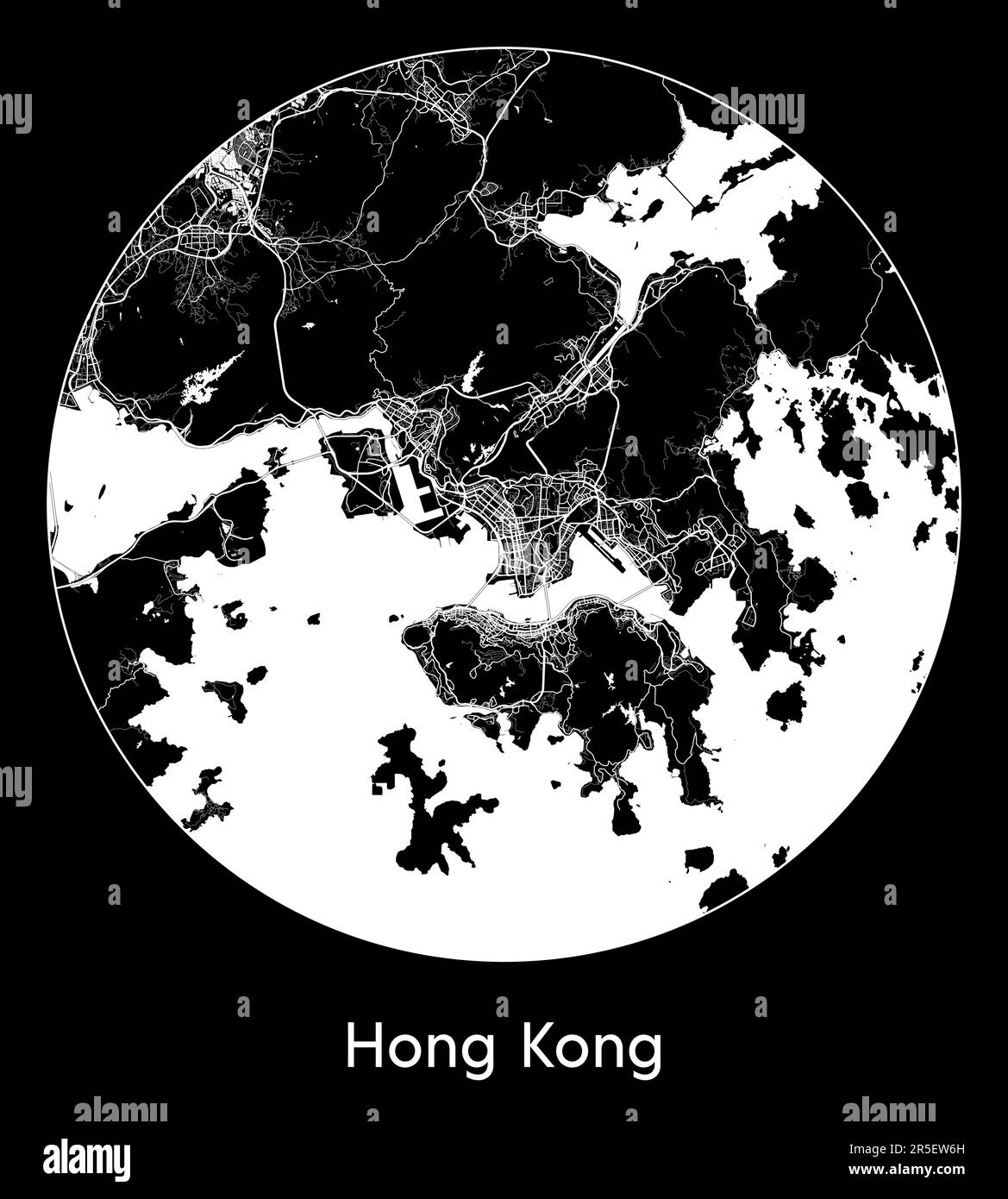 City Map Hong Kong China Asia vector illustration Stock Vector