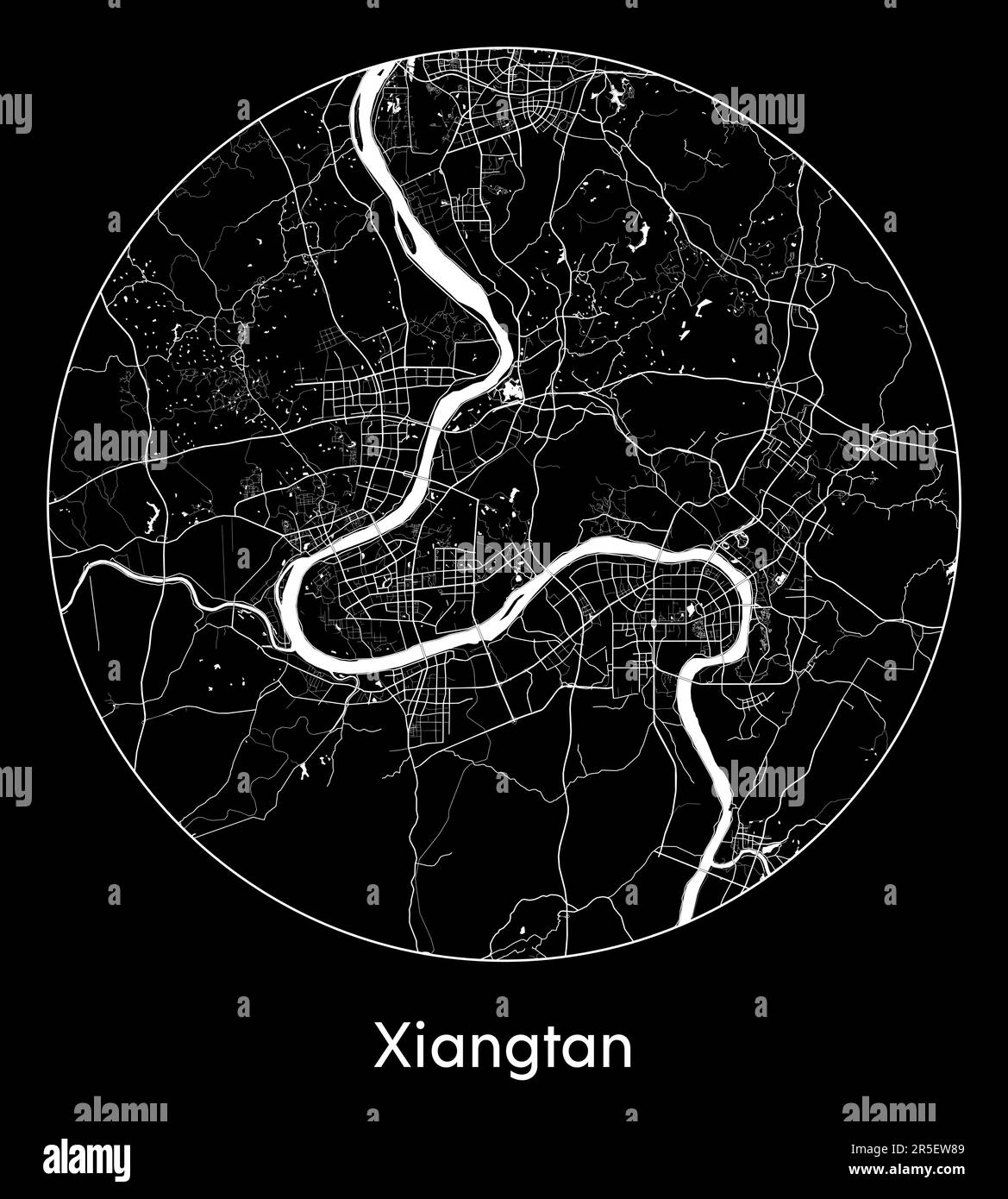 City Map Xiangtan China Asia vector illustration Stock Vector
