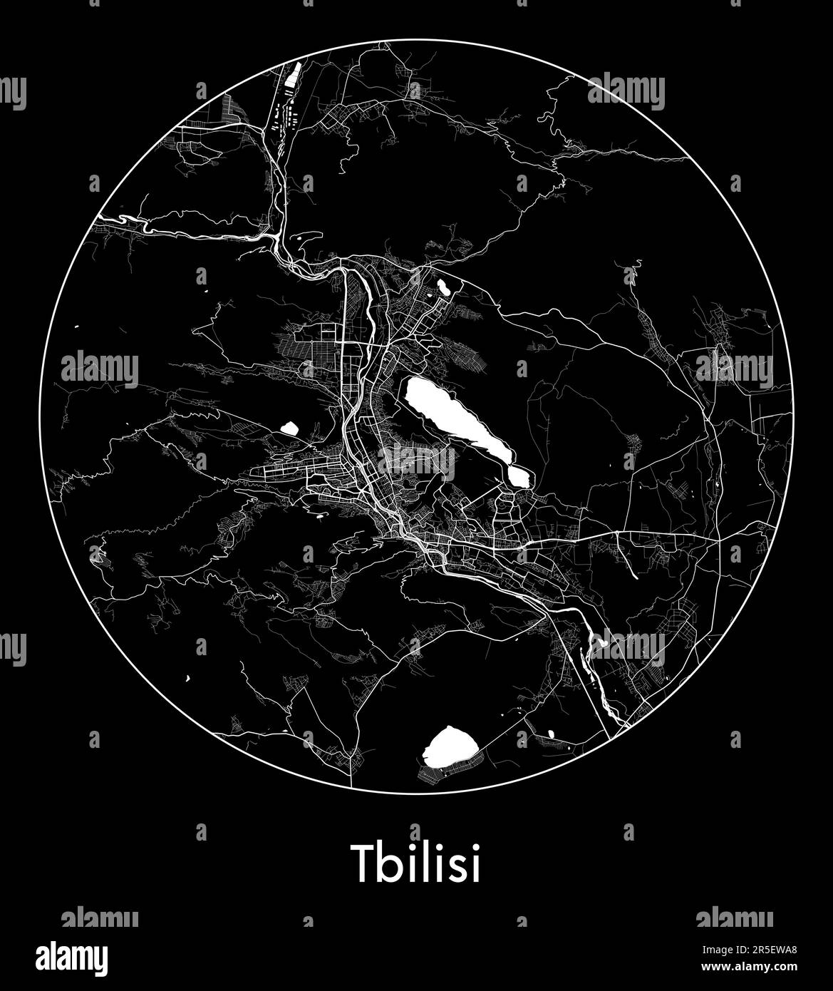 City Map Tbilisi Georgia Asia vector illustration Stock Vector