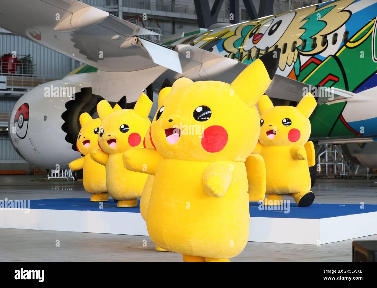Tokyo, Japan. 3rd June, 2023. Pokemon's character Pikachu show their
